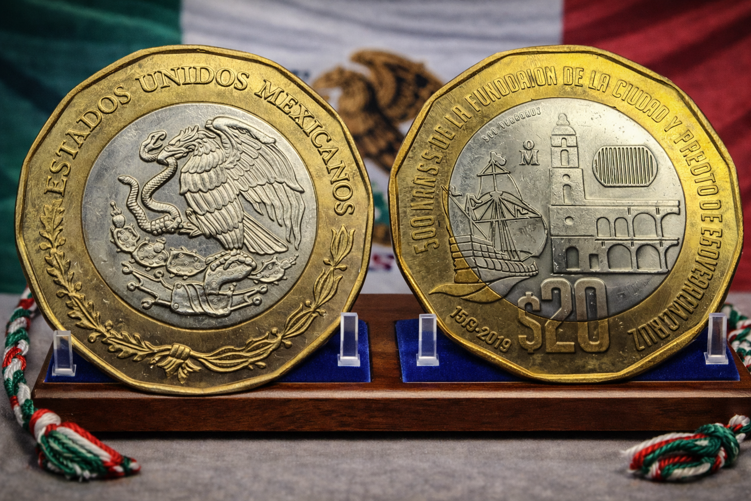 20 pesos 500 años de la Fundación de Veracruz