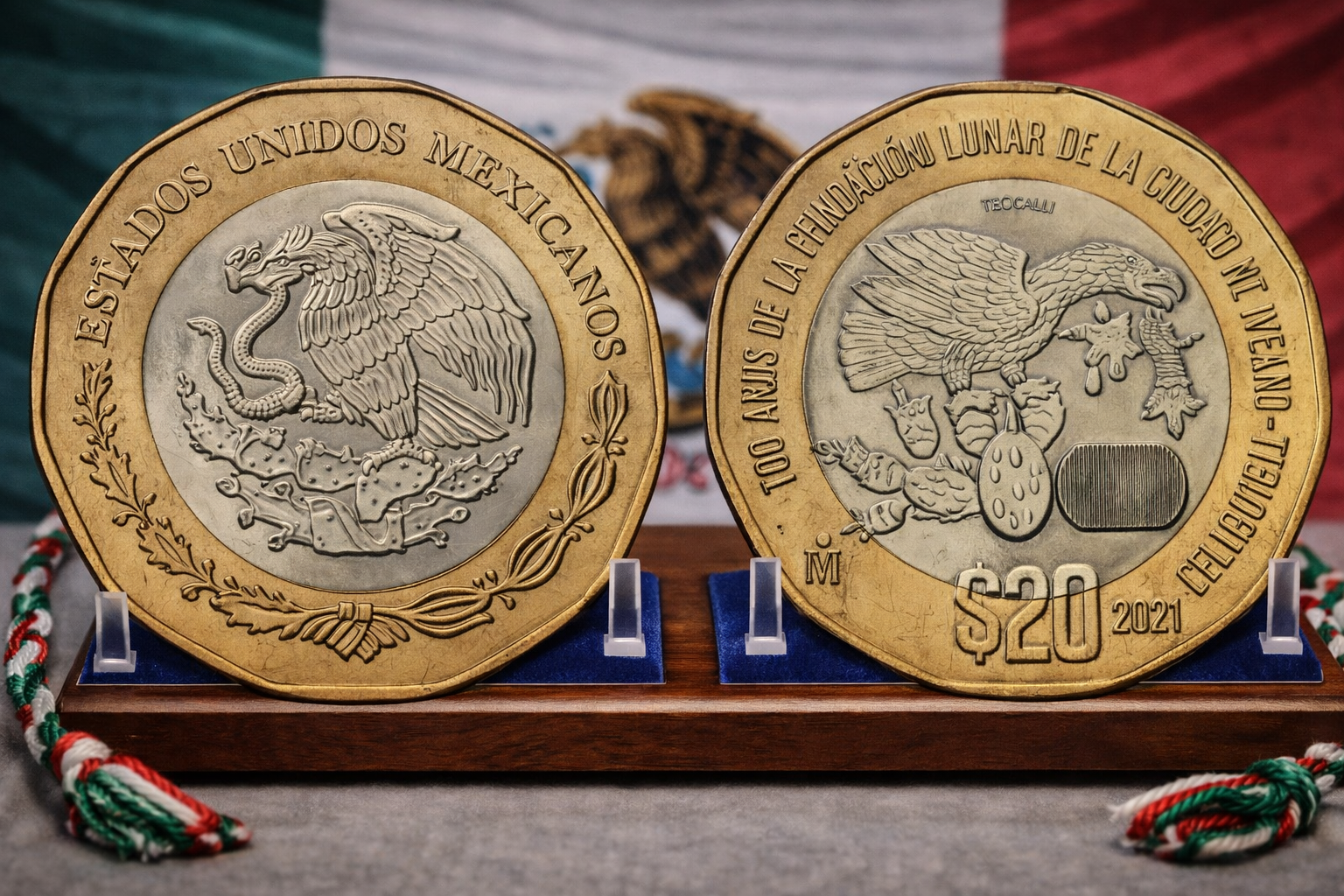 20 pesos 700 años de la Fundación Lunar de México-Tenochtitlan