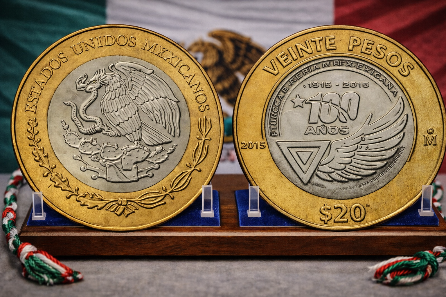 20 pesos Centenario de la Fuerza Aérea Mexicana