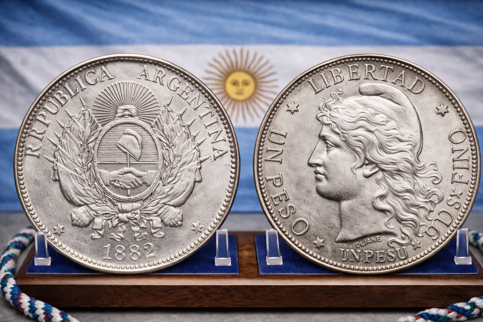 1 Peso Moneda Nacional – Error o Prueba (1881–1883)