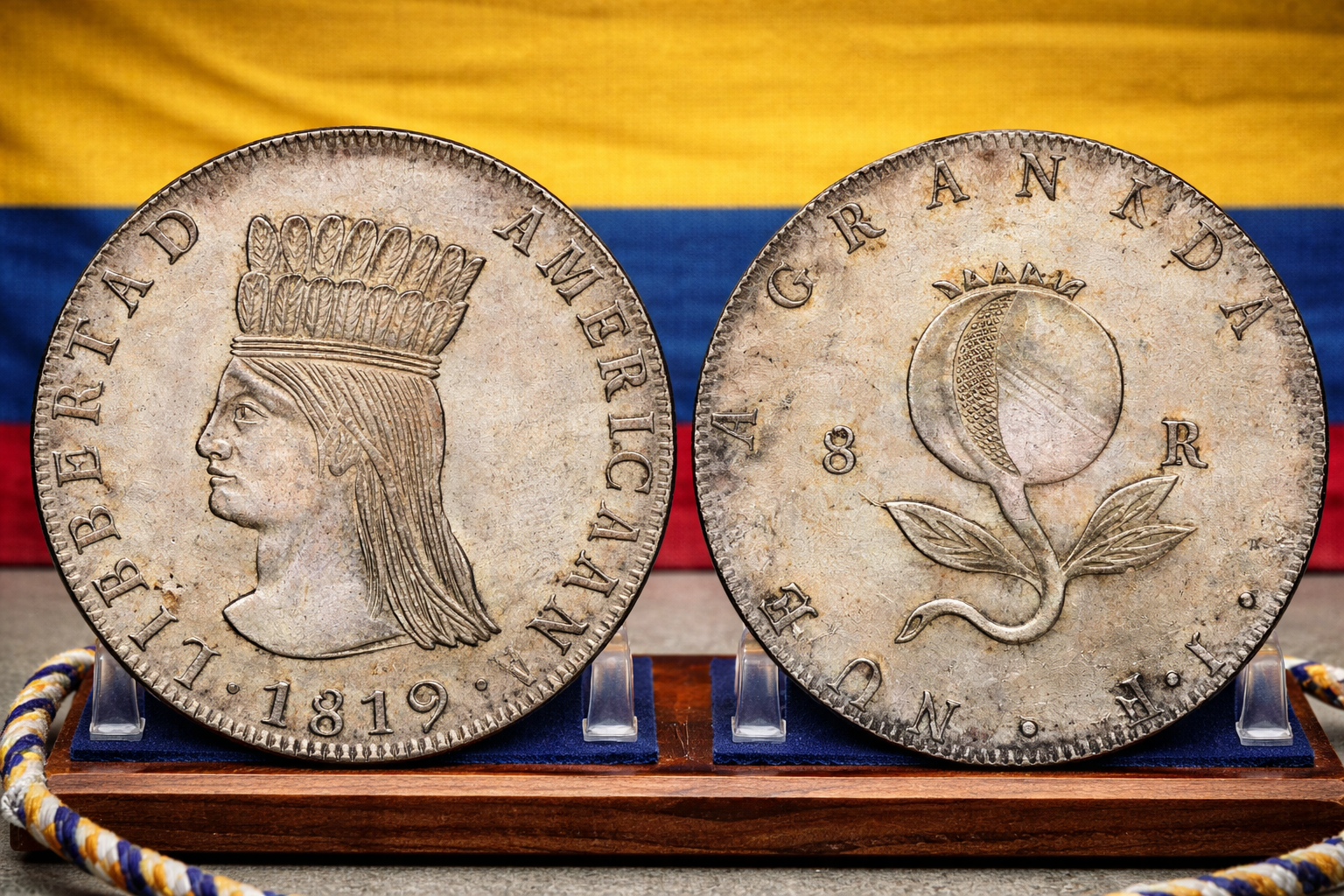 8 Reales de Plata – Nueva Granada / República Temprana