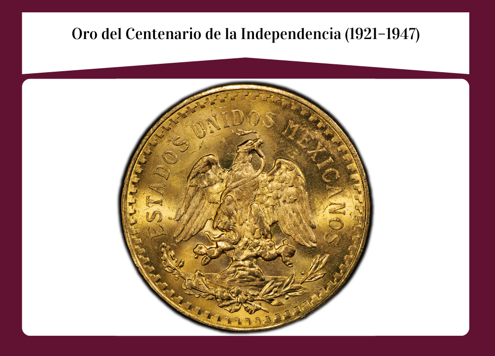 Oro del Centenario de la Independencia (1921–1947)